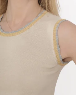 La Piscine Paris Top sans manches en maille Edward Achour*Femme Tops