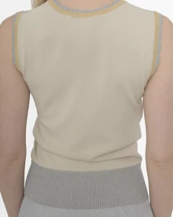 La Piscine Paris Top sans manches en maille Edward Achour*Femme Tops