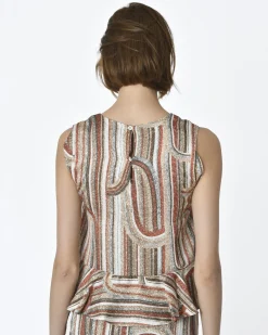 La Piscine Paris Top sans manches motif géométrique Maison Pere*Femme Tops