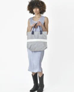 La Piscine Paris Tote bag fines rayures bleues Narciso Rodriguez*Femme Sacs