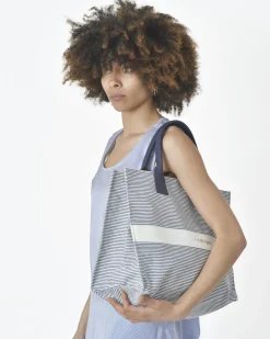 La Piscine Paris Tote bag fines rayures bleues Narciso Rodriguez*Femme Sacs