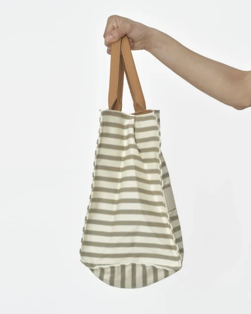 La Piscine Paris Tote bag fines rayures camel Narciso Rodriguez*Femme Sacs