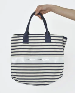 La Piscine Paris Tote bag larges rayures bleues marine et Narciso Rodriguez*Femme Sacs