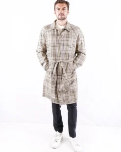 La Piscine Paris Trench coat à carreaux Palto*Homme Manteaux