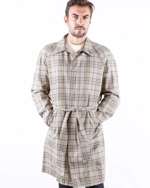 La Piscine Paris Trench coat à carreaux Palto*Homme Manteaux
