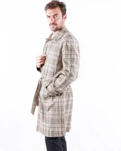 La Piscine Paris Trench coat à carreaux Palto*Homme Manteaux