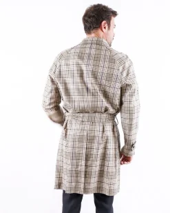 La Piscine Paris Trench coat à carreaux Palto*Homme Manteaux