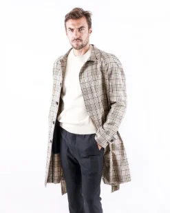 La Piscine Paris Trench coat à carreaux Palto*Homme Manteaux