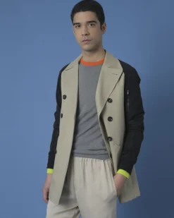 La Piscine Paris Trench coat bi matière Ly Adams*Homme Manteaux