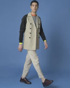 La Piscine Paris Trench coat bi matière Ly Adams*Homme Manteaux