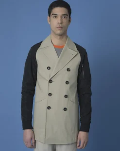 La Piscine Paris Trench coat bi matière Ly Adams*Homme Manteaux