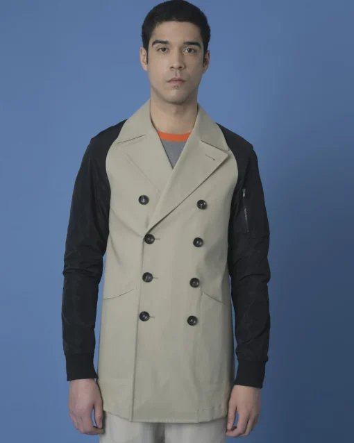 La Piscine Paris Trench coat bi matière Ly Adams*Homme Manteaux