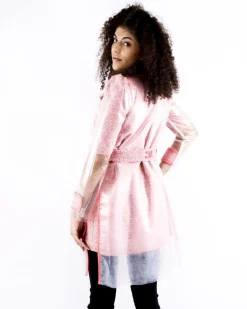 La Piscine Paris Trench coat bi matière saumon Elisabetta Franchi*Femme Manteaux