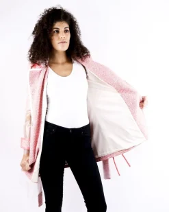 La Piscine Paris Trench coat bi matière saumon Elisabetta Franchi*Femme Manteaux