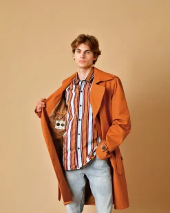 La Piscine Paris Trench coat en coton à ceinture Lords & Fools*Homme Manteaux
