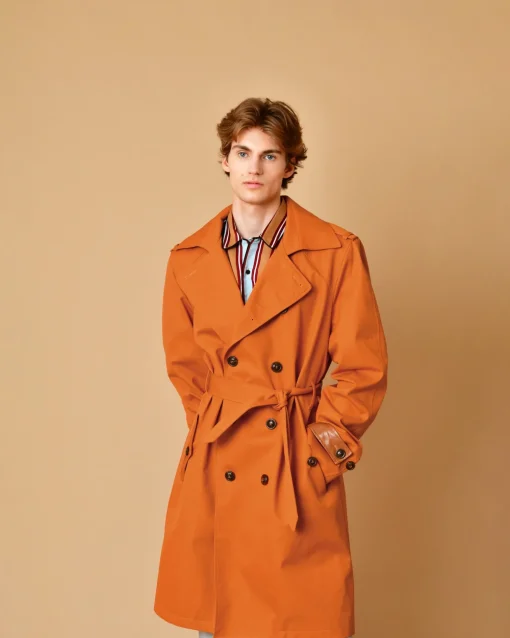La Piscine Paris Trench coat en coton à ceinture Lords & Fools*Homme Manteaux