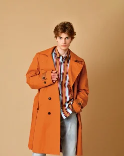 La Piscine Paris Trench coat en coton à ceinture Lords & Fools*Homme Manteaux