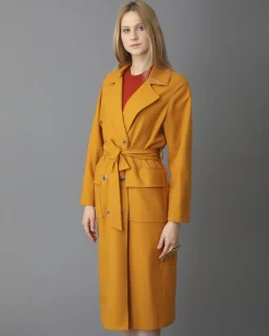 La Piscine Paris Trench coat en laine moutarde Momoni*Femme Manteaux