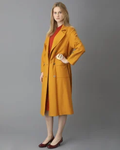 La Piscine Paris Trench coat en laine moutarde Momoni*Femme Manteaux