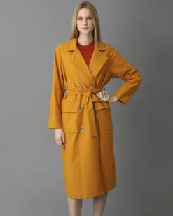 La Piscine Paris Trench coat en laine moutarde Momoni*Femme Manteaux