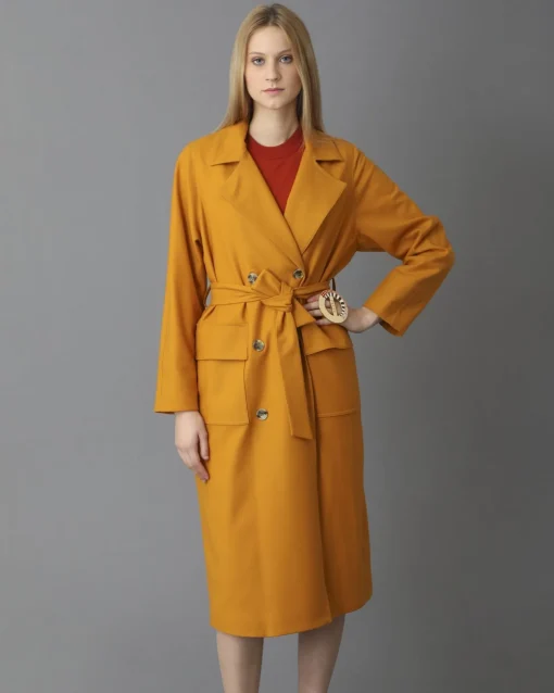 La Piscine Paris Trench coat en laine moutarde Momoni*Femme Manteaux