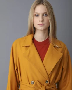 La Piscine Paris Trench coat en laine moutarde Momoni*Femme Manteaux