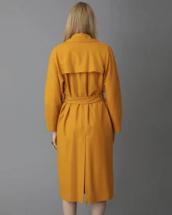 La Piscine Paris Trench coat en laine moutarde Momoni*Femme Manteaux
