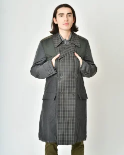 La Piscine Paris Trench-coat à carreaux Maison Flâneur*Homme Manteaux