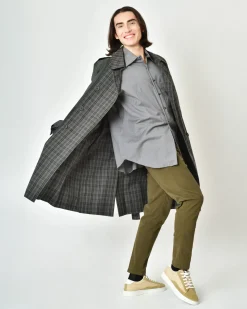 La Piscine Paris Trench-coat à carreaux Maison Flâneur*Homme Manteaux