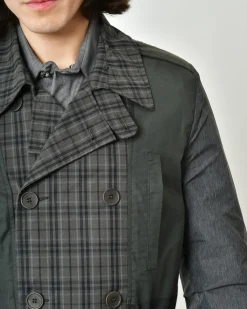 La Piscine Paris Trench-coat à carreaux Maison Flâneur*Homme Manteaux