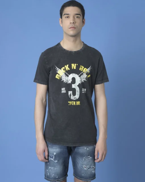 La Piscine Paris T-Shirt à flocage "Rock" John Richmond*Homme T-Shirts