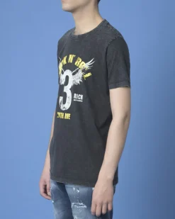 La Piscine Paris T-Shirt à flocage "Rock" John Richmond*Homme T-Shirts