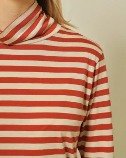 La Piscine Paris T-shirt à rayures beige et Diega*Femme T-Shirts