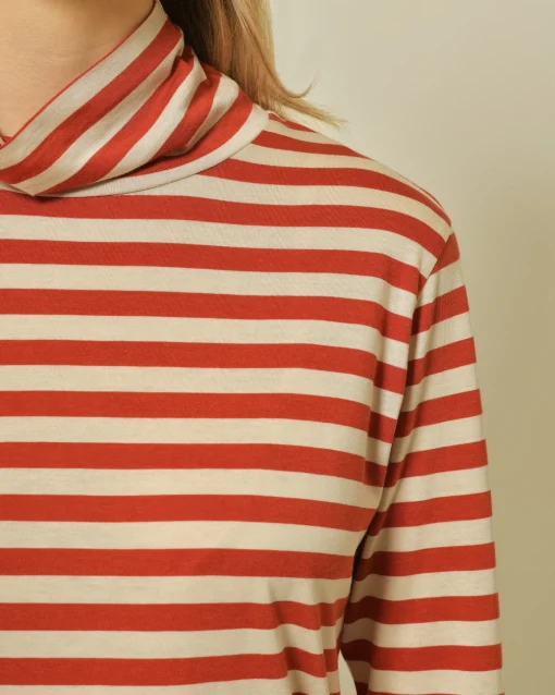 La Piscine Paris T-shirt à rayures beige et Diega*Femme T-Shirts