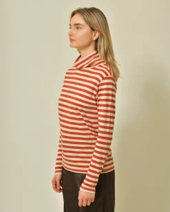 La Piscine Paris T-shirt à rayures beige et Diega*Femme T-Shirts