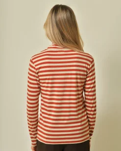 La Piscine Paris T-shirt à rayures beige et Diega*Femme T-Shirts