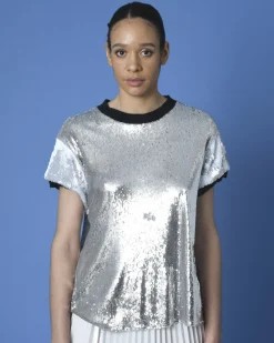 La Piscine Paris T-shirt à sequins Nude*Femme T-Shirts