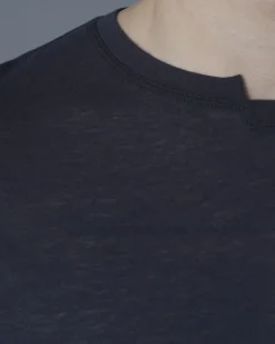 La Piscine Paris T-shirt asymétrique en jersey de coton et laine Isabel Benenato*Homme T-Shirts