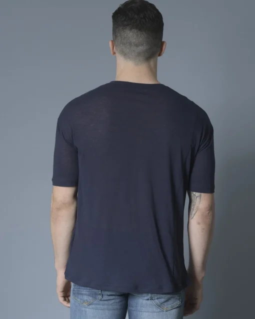 La Piscine Paris T-shirt asymétrique en jersey de coton et laine Isabel Benenato*Homme T-Shirts