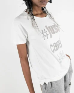 La Piscine Paris T-shirt à logo ajouré et perlé Just Cavalli*Femme T-Shirts