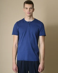 La Piscine Paris T-shirt à col tunisien Woolgroup*Homme T-Shirts