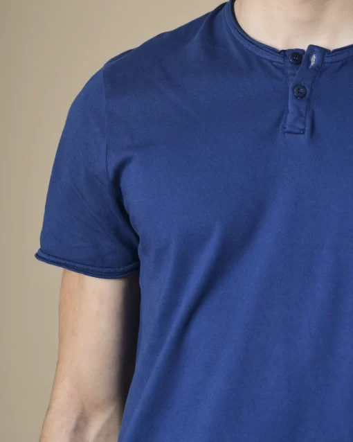 La Piscine Paris T-shirt à col tunisien Woolgroup*Homme T-Shirts
