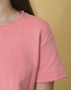 La Piscine Paris T-shirt en coton à cristaux Jijil*Femme T-Shirts
