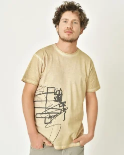 La Piscine Paris T-shirt en coton à imprimé abstrait Ixos*Homme T-Shirts