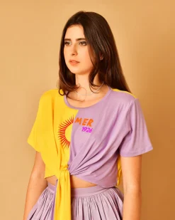 La Piscine Paris T-shirt en coton à imprimé vintage Béatrice B*Femme T-Shirts