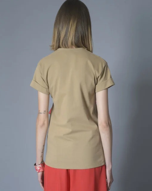 La Piscine Paris T-shirt en coton à noeud Elisabetta Franchi*Femme T-Shirts