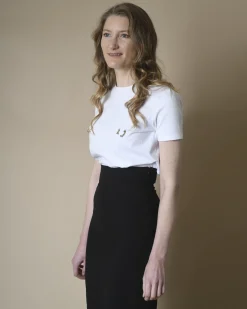 La Piscine Paris T-shirt en coton à ornement Elisabetta Franchi*Femme T-Shirts
