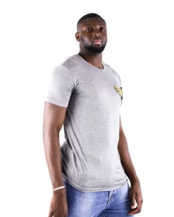 La Piscine Paris T-shirt en coton chiné à broderie fantaisie L'Edition*Homme T-Shirts