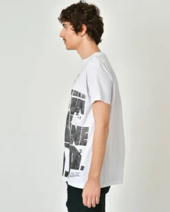La Piscine Paris T-shirt en coton imprimé noir Ixos*Homme T-Shirts