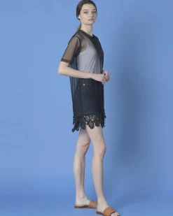 La Piscine Paris T-shirt en tulle brodée P.A.R.O.S.H*Femme T-Shirts